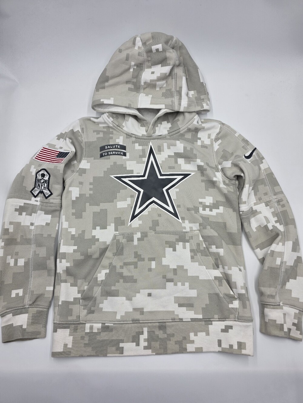 Dallas Cowboys youth Salute to Service camo hoodie size S